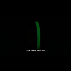 15pcs Heavy Duty Non-Slip Stair Treads 10x76cm Black & Green - Pre-Cut 80 Grit Anti-Skid Adhesive Grip Tapes for Outdoor Stairs Decks