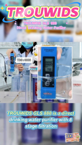 TROUWIDS Ro Water Filter System 8 Stage Dringking Water Purifier Reverse Osmosis Machine 100 GPD Home/Commercial Use