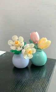 Building Block Flower Eternal Rose Tulips Particle Assembly Puzzle DIY Toy Gift Desktop Decoration