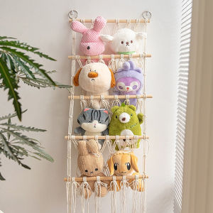 Giá Để Đồ Búp Bê Dệt Giản Dị Phong Cách Bắc Âu Treo Tường Phòng Khách Trang Trí Tường Không Gian Lưu Trữ Đồ Chơi