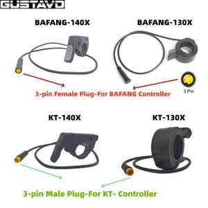 GUSTAVO E-bike Throttle Universal Throttle ,130X 140X 3PIN WP-Plug ,Only For KT Controller And BAFANG Controller Optional