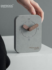 Emitdoog Modern American Minimalist Clock Desk Clock Table Pendulum Clock Student Bedroom Mute Creative Bedside-Use Wall Clock