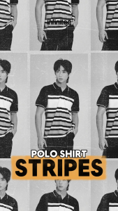 Infinitee Drifit Striped Polo Shirt For Men Women Collared Short Sleeve Regular Fit Stripe Stripes Polo T Shirts Top Tops mens womens casual wear outfit basic tee tees