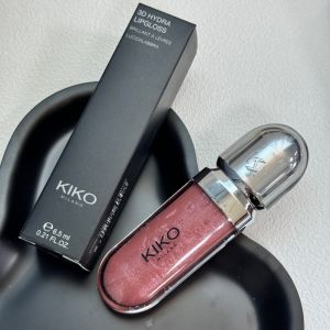 Kiko Milano | Italy Kiko 3D Mirror Lip Glaze Waterproof Non Fading and Non Stick Cup Gentle Bean Paste Color Fine Shiny Point Charm Rose Red