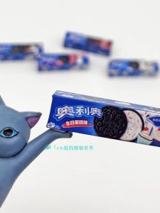 Miniature Toy Convenience Store Dollhouse Accessories Long Cookie Box Model Woodene Plaything for Children over 14 Years Old