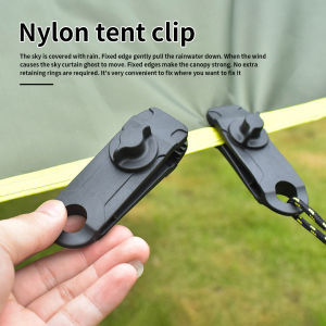 Outdoor Tent Clips Black Camping Tent Clip Multipurpose Nylon Securing Clips for Awnings Camping Tarps