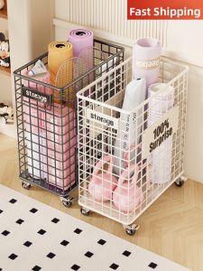 QINQI | Space-saving Movable Yoga Mat and Equipment Storage Rack