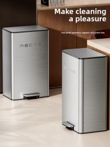 ASCOR | Italian Large Capacity Foot Pedal Trash Bin Luxury