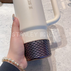 Tấm Lót Cốc Dày Bằng Silicon Chống Mài Mòn Họa Tiết Cá Mập Màu Xanh Stanley Phụ Kiện Cốc Phong Cách INS Có Thể Tái Sử Dụng