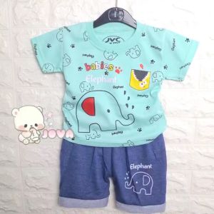 JOVA BAJU BAYI LAKI LAKI  SETELAN ANAK COWO LUCU STELAN COWOK  6 12 BULAN  KEREN TRENDY KEKINIAN GAJAH