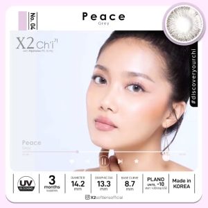 X2 CHI Vol I Peace (Grey) Softlens Warna Bulanan