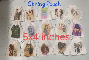 Personalize Canvas Zipper Pouch or String Pouch (1pc)