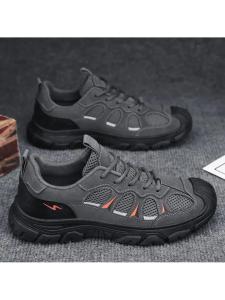 Mens Breathable Outdoor Sports Climbing Shoes Mesh Uppers Anti-slip Wear-resistant Labor Protection Shoes for Working And Hiking