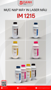 Mực nạp cho máy in laser màu HP/Canon - IM 1215 - Mực nạp dùng cho các dòng máy in màu HP/Canon: HP Color M252 M274 M277 (CF400/CF401/CF402/Cf403) HP Color M452M377 M477 (CF410/CF411/CF412/CF413) HP Color M154a M154nw/M180/M181W (CF510/CF511/CF512/