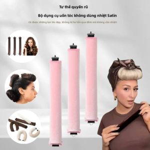 Bộ Uốn Tóc Không Cần Nhiệt Satin 3 Món Gồm Băng Đô Uốn Tóc Qua Đêm Tạo Kiểu Tóc Xoăn Tự Nhiên An Toàn Khi Ngủ Dụng Cụ Tạo Kiểu Tóc Tiện Lợi