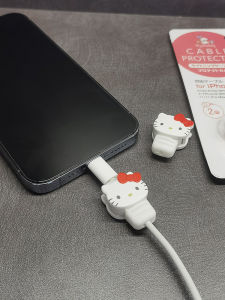 HelloKitty Cartoon Phone Data Cable Protection Cover  Charging Line Head Anti-Breaking Digital Accessories Mobile Phone