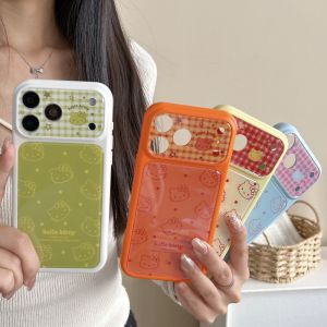 Sanrio | Fashion Cute Cartoon Sanrio Hello Kittty Polka Dot Phone Case For iPhone 17 16 15 14 Pro Max Shockproof Hard Candy Color Cover