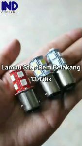 Lampu Stop Belakang Diam Strobo Universal Untuk Semua Jenis Motor Lamp Rem 13 Titik Mata LED Warna Merah Putih Biru
