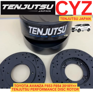 (1 PAIR) Tenjutsu Japan Toyota Avanza F653 F654 2018Y>> Front Sport Disc Rotor Slotted Drille From Japan