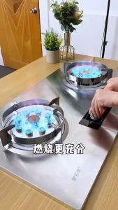 CHRIS OPAICN 8.5KW Household Energy-saving Timing Fierce Fire Double Stoves Embedded gas stove table top Liquefied stove gas cooker dapur gas memasak 定时燃气灶
