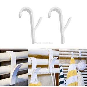 Bathroom Towel Holder Storage Racks Clear Hanger Heated Towel Radiator Rail Clothes Hanger Scarf Hanger Hooks Holder