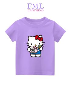 Kaos Anak-Anak Gambar Cute Hello Kity (usia 2-10 Tahun) Katun PE