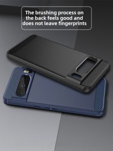 Google Pixel 8 pro Protective Phone Case Anti-fall Full Cover Sliver Texture Mens Fashion Simple Creative Carbon Fiber Rugged Shield