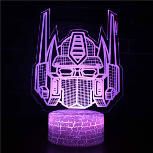 Hot Toys | 3D LED Night Light Hottoys Cool Transformers Bumblebee Knight Table Lamp with Remote Control 16 Colours Gift for Fans and Kids