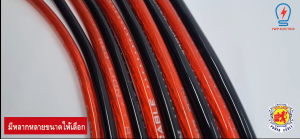 1 เมตร สายแบตเตอรี่ RED LION ทองแดงแท้ เครื่องเสียงรถยนต์ สายพาวเวอร์แบตเตอรี่ (Battery Cable) เบอร์ 6 8 10 16 หรือ 20 สีแดงหรือสีดำ