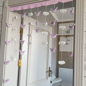 Cinnamoroll Babycinnamoroll String Clow M Ins Style Curtain Punch-Free Bedroom Partition Curtain Cute Young Adult Heart Hanging Cloth Shade Curtain