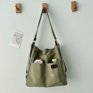 กระเป๋าผ้าแคนวาสความจุขนาดใหญ่สำหรับผู้หญิง กระเป๋าสะพายไหล่ข้างเดียว กระเป๋าถือสำหรับเดินทาง กระเป๋าสะพายข้างสำหรับนักเรียน กระเป๋าเป้สะพายหลัง กระเป๋าผ้าแคนวาสแบบสามทาง