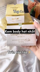 [TẶNG Ủ KÍCH TRẮNG] KEM  BODY COLLAGEN X3 LUXURRY ĐÔNG ẠNH CHÍNH HÃNG DƯỠNG TRẮNG TOÀN THÂN MỜ THÂM DƯỠNG ẨM DA