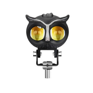 KEVANLY | 1/2pcs Motorcycle Owl Shaped LED Spotlight Dual Color Strobe RGB Halo For ATV SUV Offroad Fog Lamp RV Flash Work Light 12V