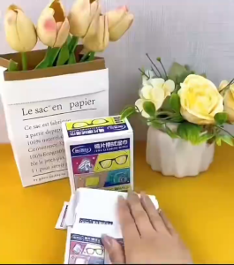 500pcs Portable Independent Packaging Lens Cleaning Wet Wipes Scratch Resistant Suitable For Glasses Mobile Phones Cameras Screens Easy To Carry Hygienic Disposable Multi-Purpose Glasses Cleaning Paper