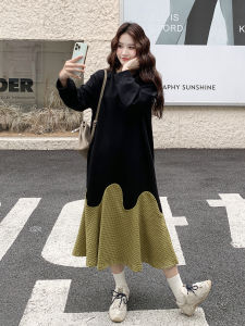 Slimming Effect Loose Sweatshirt Dress Womens Fashion Casual High Waist Polyester Fiber New Style Autumn Season Long Sleeve