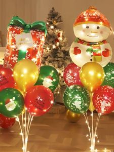 Christmas Balloon Decoration Christmas Table Float Balloon Christmas Window Decoration Santa Claus Aluminum Film Balloon