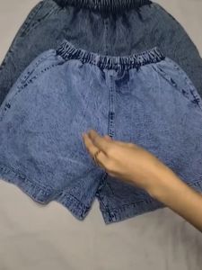 Quần Ngố Jean Nữ Lưng Thun Bigsize 55-88kg Quần Lửng Nữ Lưng Cao Tôn Dáng Không Giãn