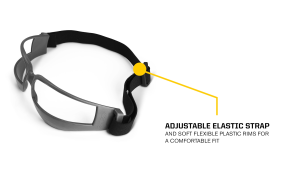 SKLZ Court Vision Dribble Goggles Basketball Training Aide Adjustable Elastic Strap For A Comfortable Fit Silver