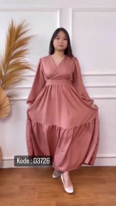 Mihar Store - Pilihan Dress Kondangan Simpel Elegan & Maxi Wanita Polos Lengan Panjang