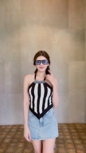 SpinnyHouse เสริมความสวยให้กับคอเว้าหลัง 🌈 เป็นงานเนื้อผ้าทอลายสลับสี สวยเก๋ ตามเทรนด์กระแสแฟชั่น ผ้าอื่นๆ ยืด ล้อไหลด์