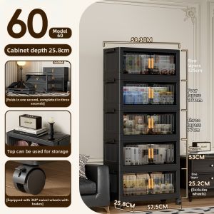 Easy Assembly Multilevel Clothes Storage Cabinet
