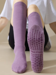 Yoga Socks Professional Non Slip Calf Socks Womens Fitness Dance Pressure Long Pilates Exercise Muscle Energy Tube Socks