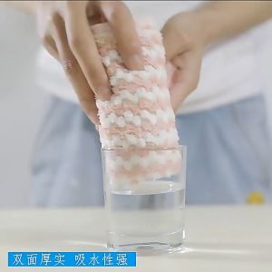High-Quality Strong Absorbent Double-Sided Kitchen Towel Hangable Coral Velvet Hand Towel Household Cloth
