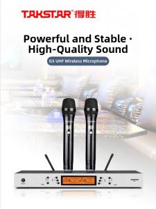 Takstar Wireless Microphone G5 Handheld Stage Performance Meeting One Drag Two U Segment Long Distance Sound System Equipment