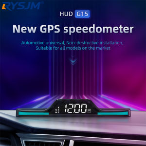 RYSJM | G15 Car GPS Speedometer HUD Head Up Display Overspeed Alarm Satellite Number Speed Clock On-board Computer Universal For All Car