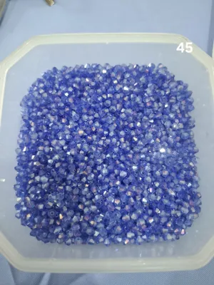 100 hạt viên pha lê nón 4mm sáng lấp lánh không mờ đục làm trang sức đính kết quần áo phụ kiện... bảng màu 2