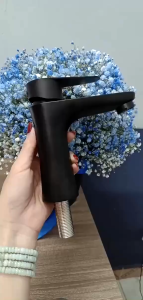 Vòi Rửa Mặt Lavabo Lạnh INOX 304 PHỦ NANO ĐEN