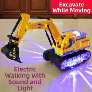 Flash & Music Electric Excavator Toy