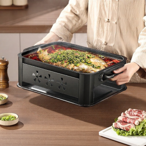 PAMPAS | Rectangular Stainless Steel Insulated Fish Grilling Pan
