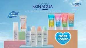 Skin Aqua Tone Up UV Sunscreen Essence SPF 50+ PA++++ ROSE - 40 gR ( Serves as a sunscreen as well as a make up base )